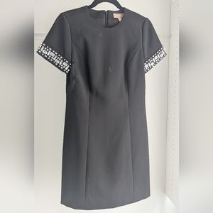 Michael Michael Kors | Little Black Dress with Sequined Sleeved